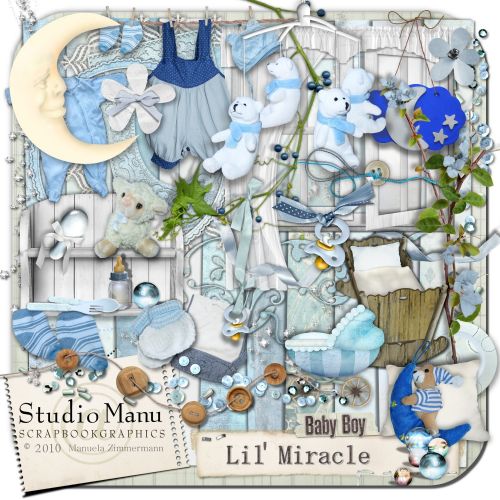 GingerScraps :: Kits :: Sweet Baby Boy Digital Scrapbooking Kit