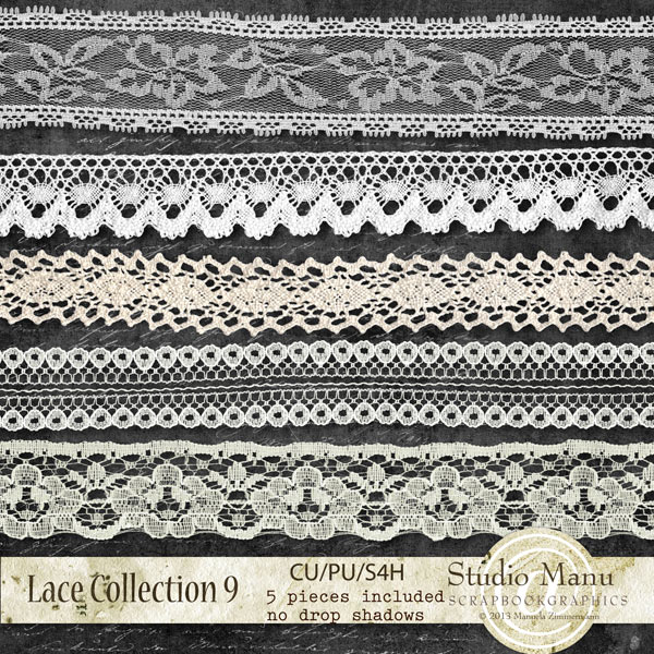 digital scrapbooking designer resource commercial use lace collection