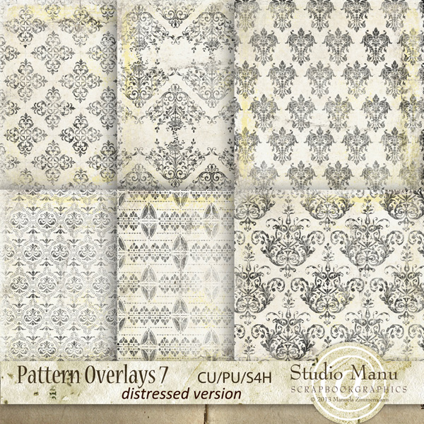 Designer resource pattern ornate digital scrapbooking overlays