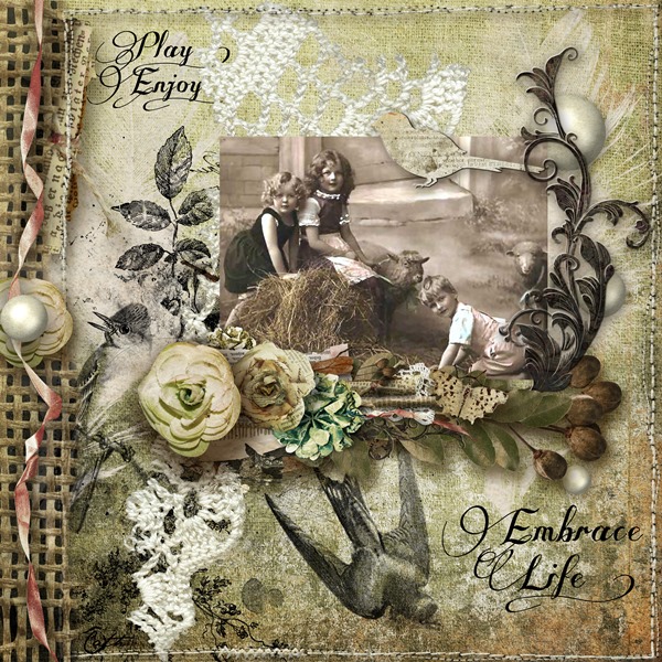 digital scrapbook page