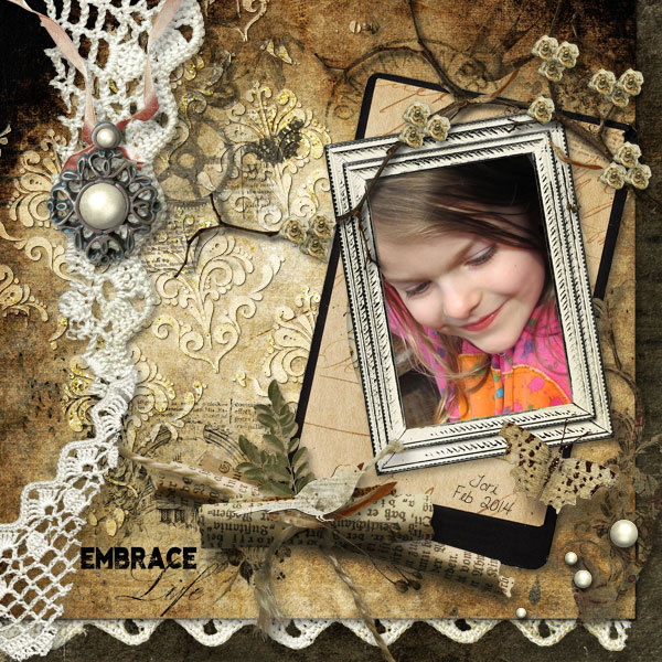scrapbook layout by janet