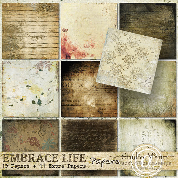 digital scrapbooking vintage papers