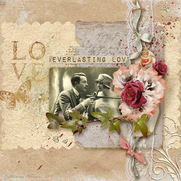 Digital Scrapbooking Layout Everlasting Love