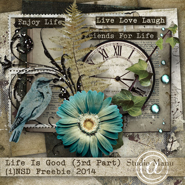 LIfe Is Good Scrapbooking Freebie Collection by Studio manu