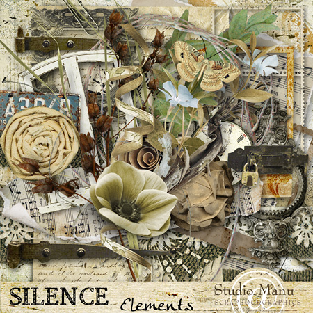 scrapbooking vintage page kit silence