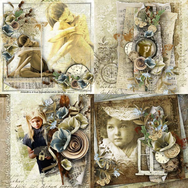 digital scrapbooking inspiration layout silence 