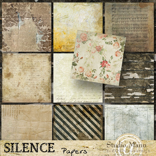 digital scrapbooking paper pack vintage