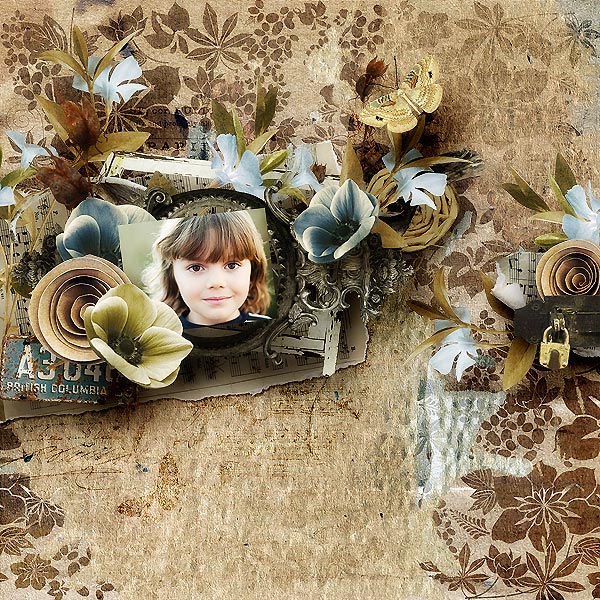 Silence Yuki digital scrapbooking layout