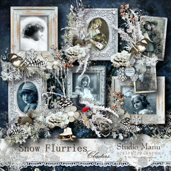 Snow Flurries - Cluster Frames