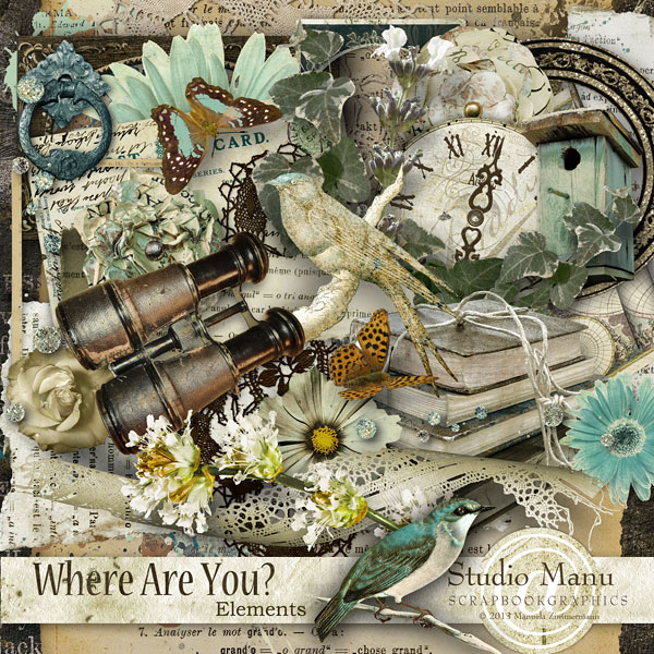 Where Are You? - Digital Scrapbooking Page Kit