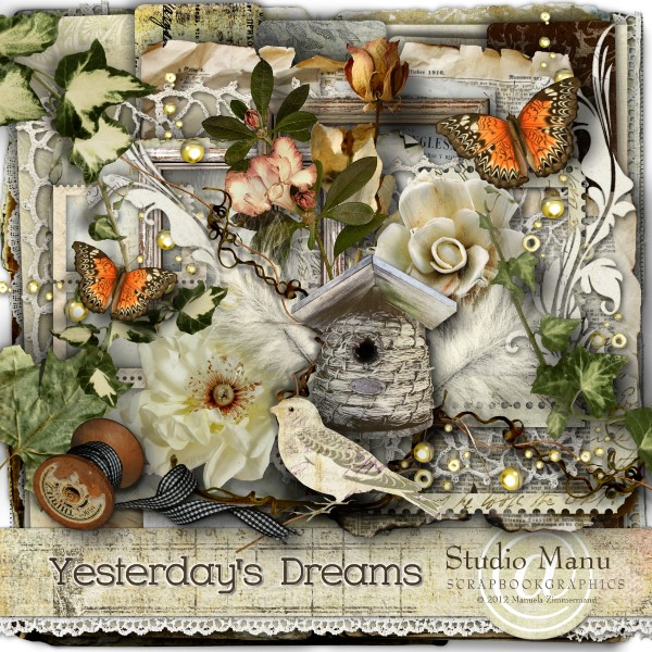 Yesterday's Dreams - Digital scrapbook Kit