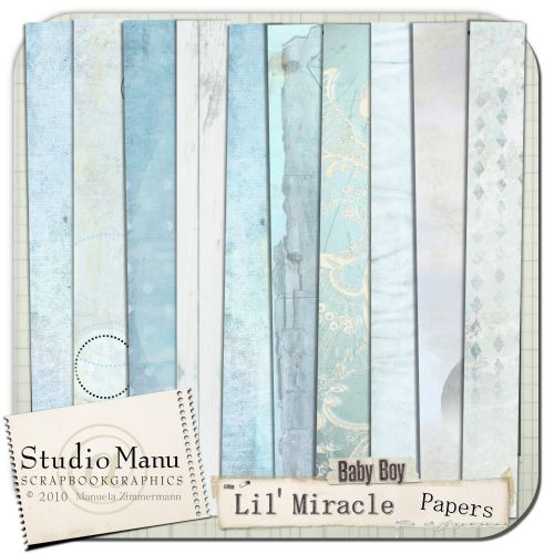 digital scrapbooking kit lil miracle papers