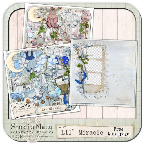 digital scrapbooking free quickpage lil miracle
