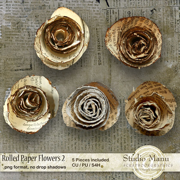 CU Rolled Paper Flowers