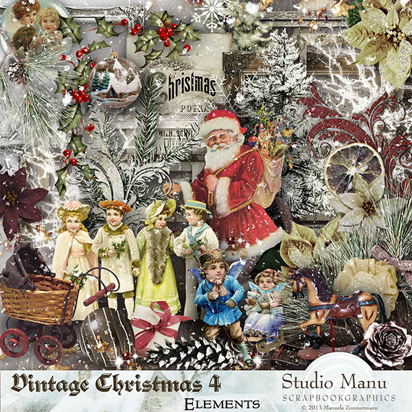 Vintage Christmas 4 Scrapbook Collection 