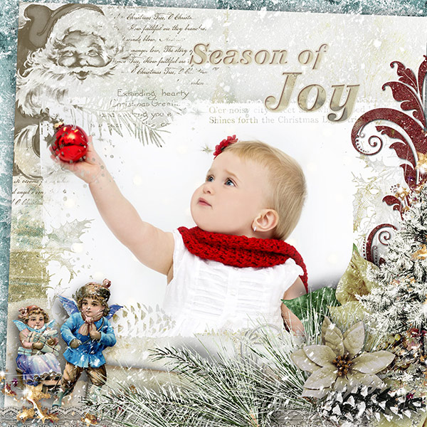 Scrapbook Inspiration Page Vintage Christmas