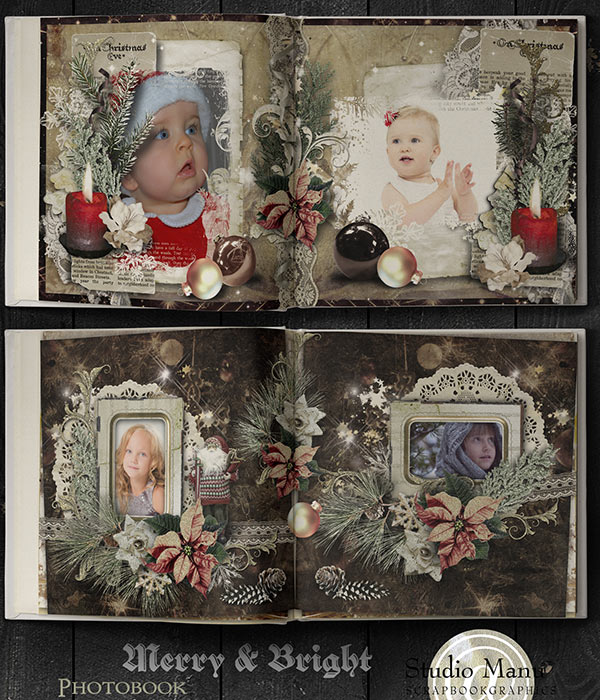 christmas photo book scrapbooking digital