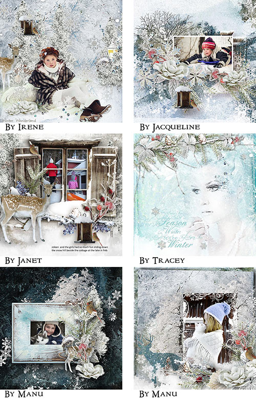 Inspiration Layouts Winter Scrapbook Page Kit