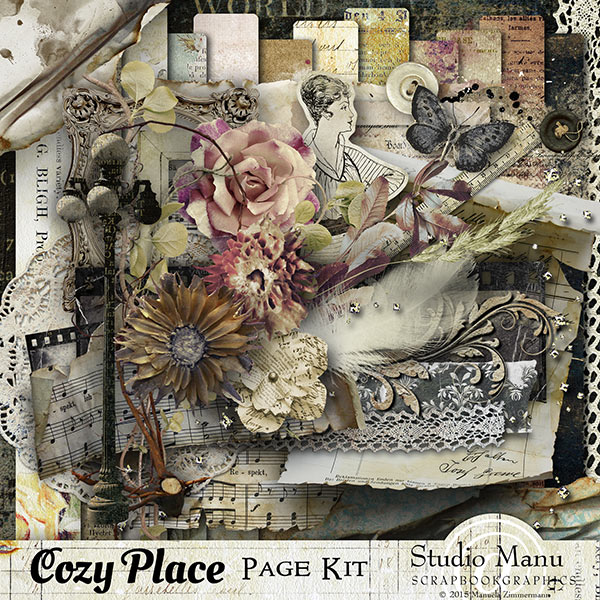 Cozy Place digital scrapbooking Page Kit