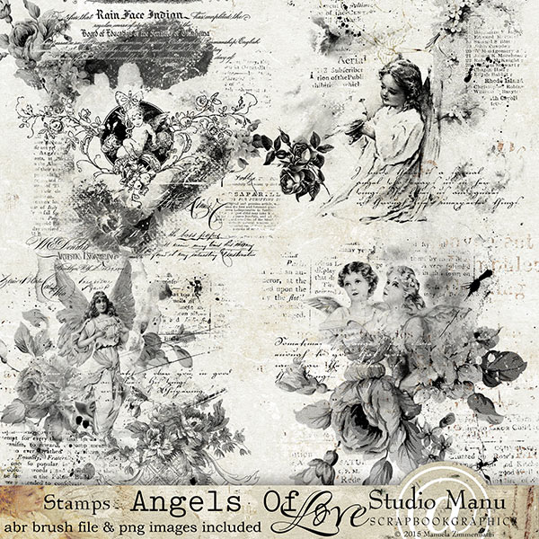angels of love stamps brushes