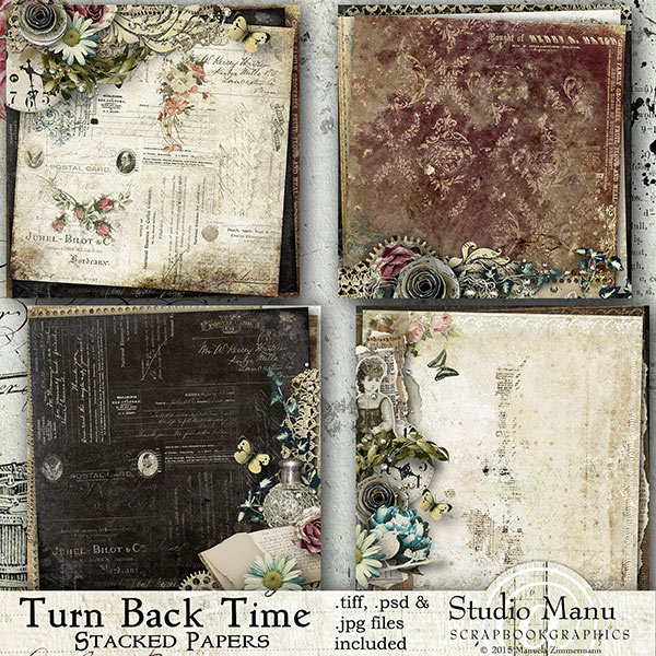 Turn Back The Time - Stacked Papers