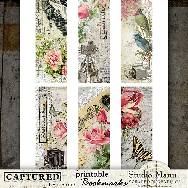 Vintage Bookmarks Printabel