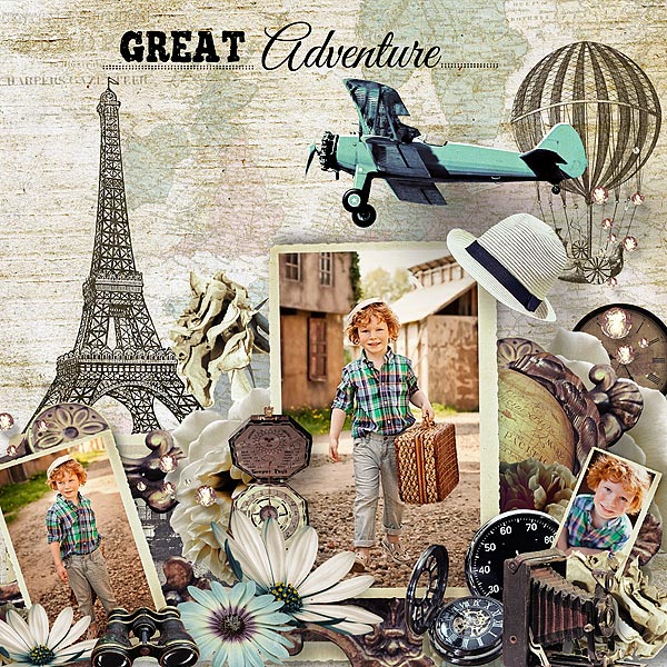 Travel Scrapbook Inspiration Page by Irene