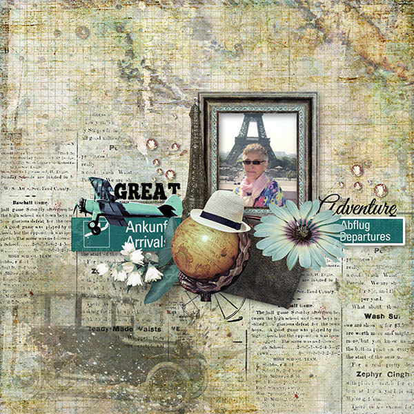 Travel Scrapbook Inspiration Page by Julie