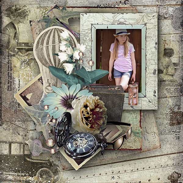 Travel Scrapbook Inspiration Page by Tracey