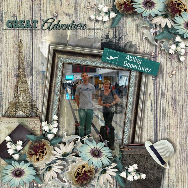 Travel Scrapbook Inspiration Page by Tracey