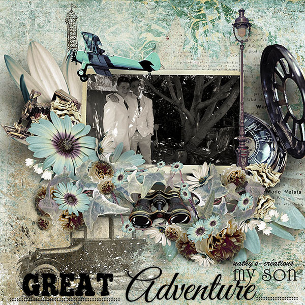 Travel Scrapbook Inspiration Page by Nathy