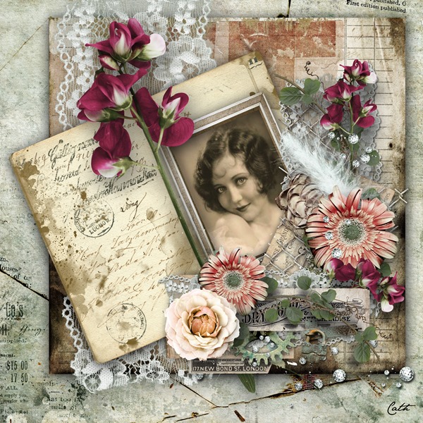Vintage Scrapbook Page by Cath