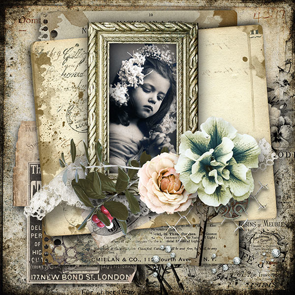 Vintage Scrapbook Page by Manu