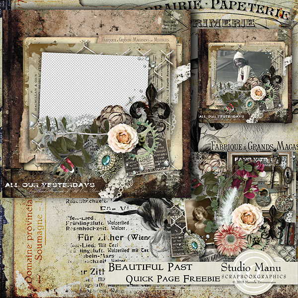 Digital scrapbooking freebie quick page