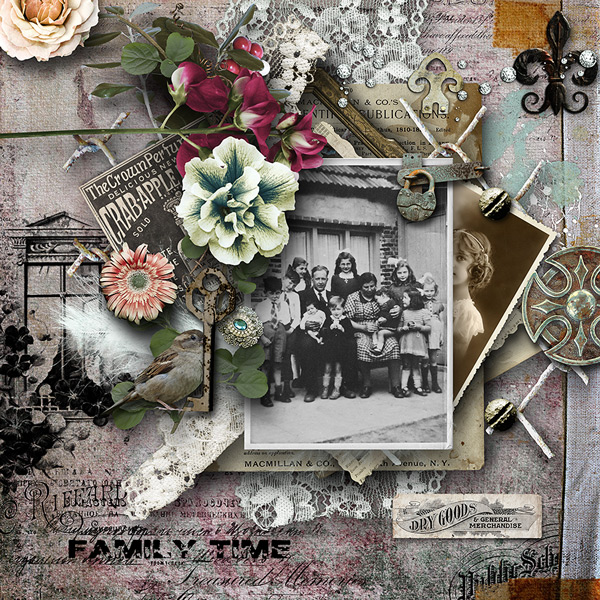 Heritage Scrapbook Layout by Yvonne