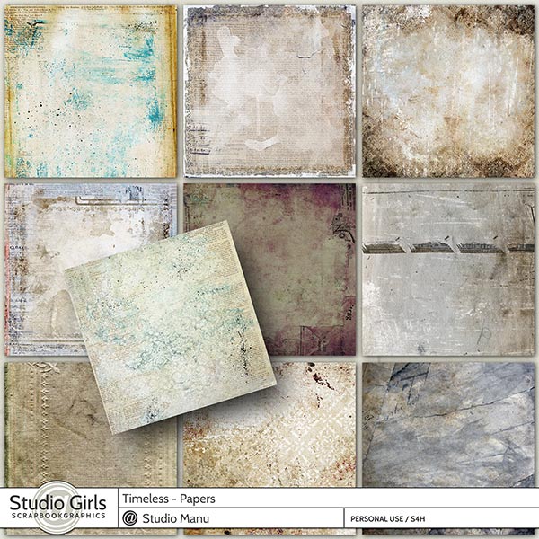 Timeless Digital Scrapbooking Papers