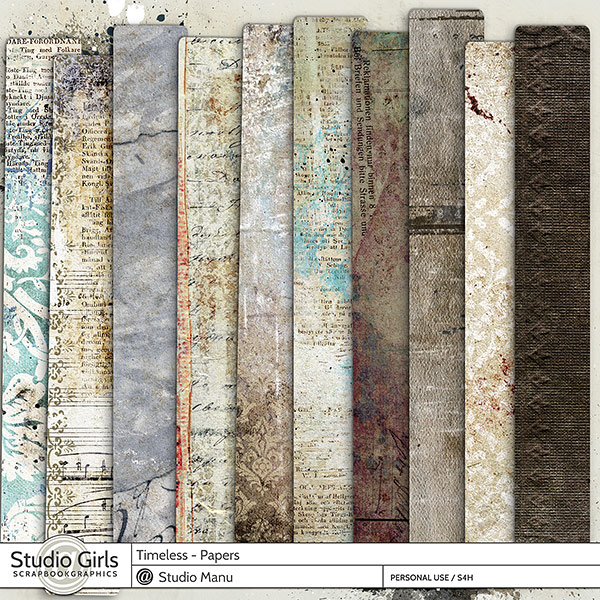 Timeless Digital Scrapbooking Papers