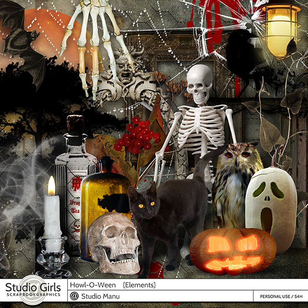 Halloween Digital Scrapbooking Elements