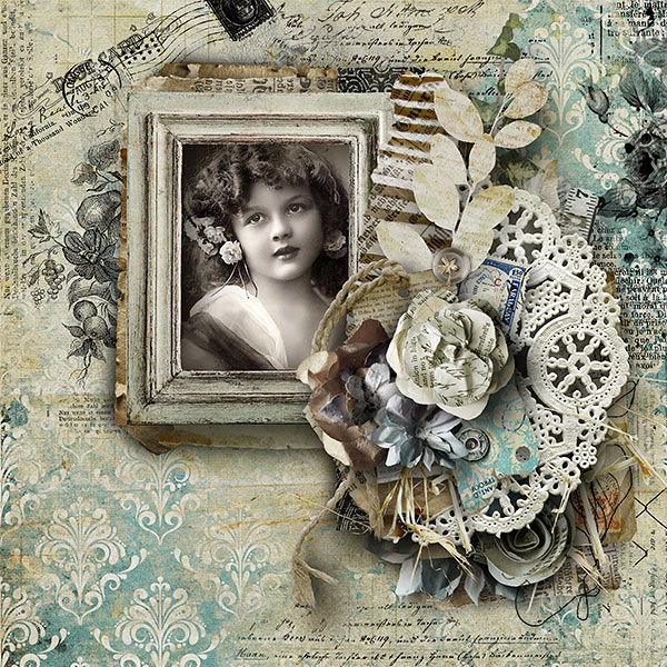 digital scrapbooking Inspiration Layout