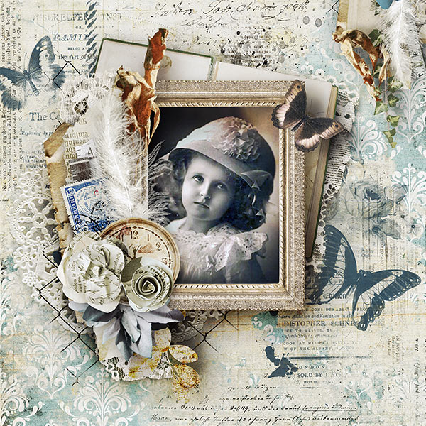 digital scrapbooking Inspiration Layout