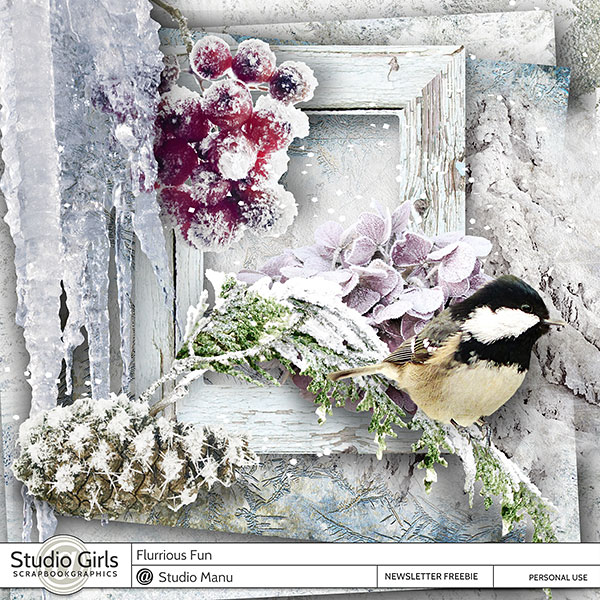 Digital Scrapbooking Winter Freebie