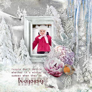 digital scrapbooking Inspiration Winter Page