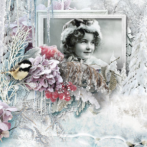 digital scrapbooking Inspiration Winter Page