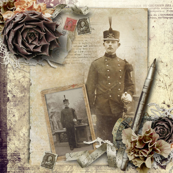 Vintage Scrapbook Inspiration Page