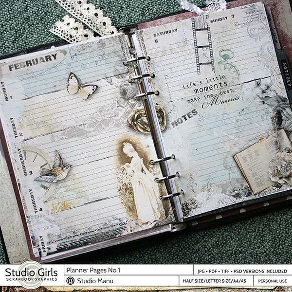 Vintage Creative Planner Inserts