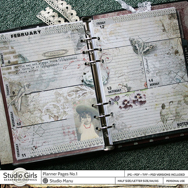 Vintage Creative Planner Inserts