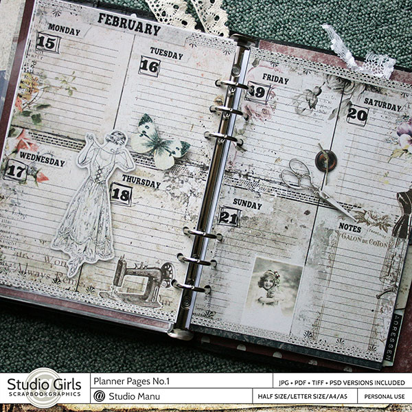 Vintage Creative Planner Inserts