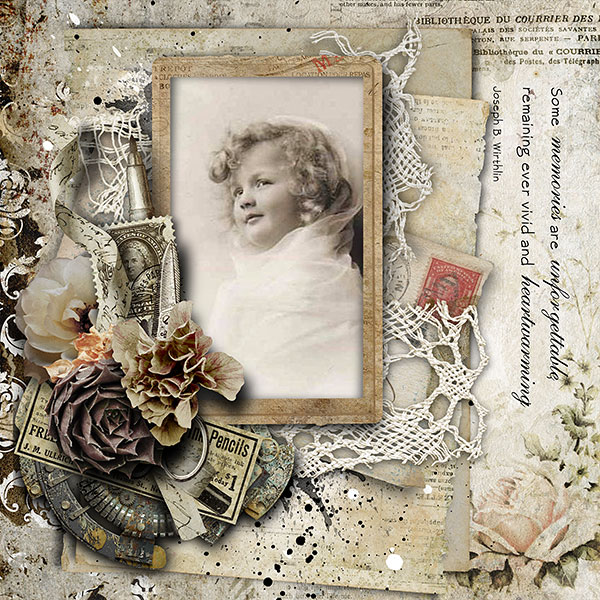 Vintage Digital Scrapbook Layouts, Digital Scrapbooking Heritage Quick  Pages, Best of Times 