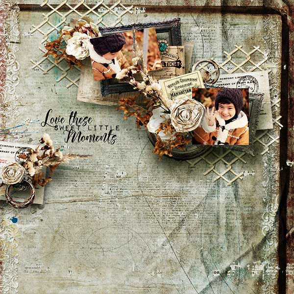 Layout Inspiration Vintage Scrapbooking 