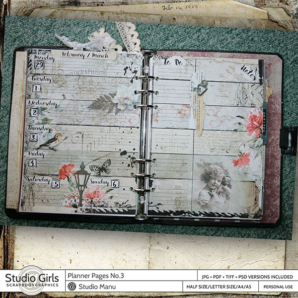 Artful Weekly Planner Pages 